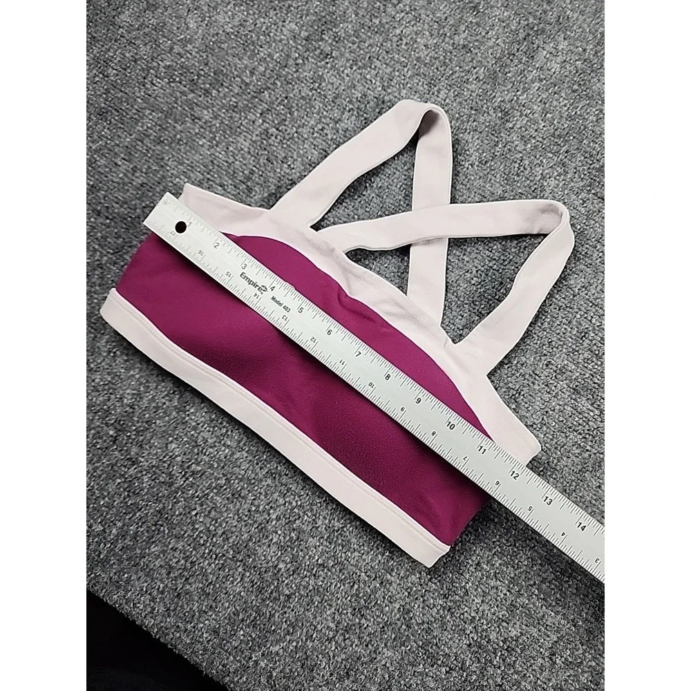 Kate Spade x Beyond Yoga Blocked Frame Sports Bra S Plum White‎ Gym Workout Top